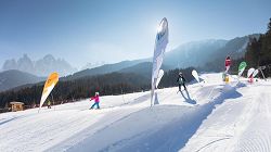 Skifahren im Dolomitental Villnöss